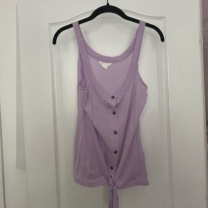 Caslon Front Tie Tank SZ XXS
